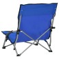 vidaXL Klappbare Strandstühle 2 Stk. Blau Stoff vidaXL Klappbare Strandstühle 2 Stk. Blau Stoff