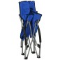 vidaXL Klappbare Strandstühle 2 Stk. Blau Stoff vidaXL Klappbare Strandstühle 2 Stk. Blau Stoff