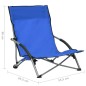 vidaXL Klappbare Strandstühle 2 Stk. Blau Stoff vidaXL Klappbare Strandstühle 2 Stk. Blau Stoff