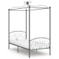 vidaXL Himmelbett-Gestell Grau Metall 90 x 200 cm vidaXL Himmelbett-Gestell Grau Metall 90 x 200 cm