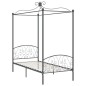 vidaXL Himmelbett-Gestell Grau Metall 90 x 200 cm vidaXL Himmelbett-Gestell Grau Metall 90 x 200 cm