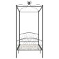 vidaXL Himmelbett-Gestell Grau Metall 90 x 200 cm vidaXL Himmelbett-Gestell Grau Metall 90 x 200 cm