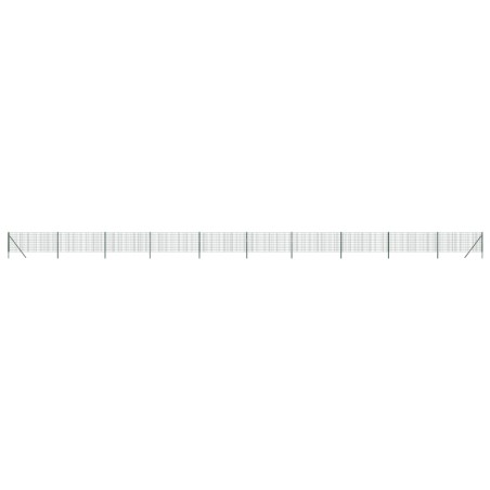 Maschendrahtzaun Grün 0,8x25 m Verzinkter Stahl