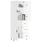 Highboard Hochglanz-Weiß 69,5x34x180 cm Holzwerkstoff Highboard Hochglanz-Weiß 69,5x34x180 cm Holzwerkstoff