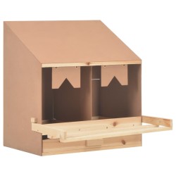 vidaXL Legenest Hühnernest 2 Fächer 63 x 40 x 65 cm Massivholz Kiefer