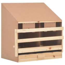 vidaXL Legenest Hühnernest 2 Fächer 63 x 40 x 65 cm Massivholz Kiefer