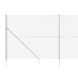 Maschendrahtzaun mit Bodenhülsen Silbern 1,8x10 m Maschendrahtzaun mit Bodenhülsen Silbern 1,8x10 m