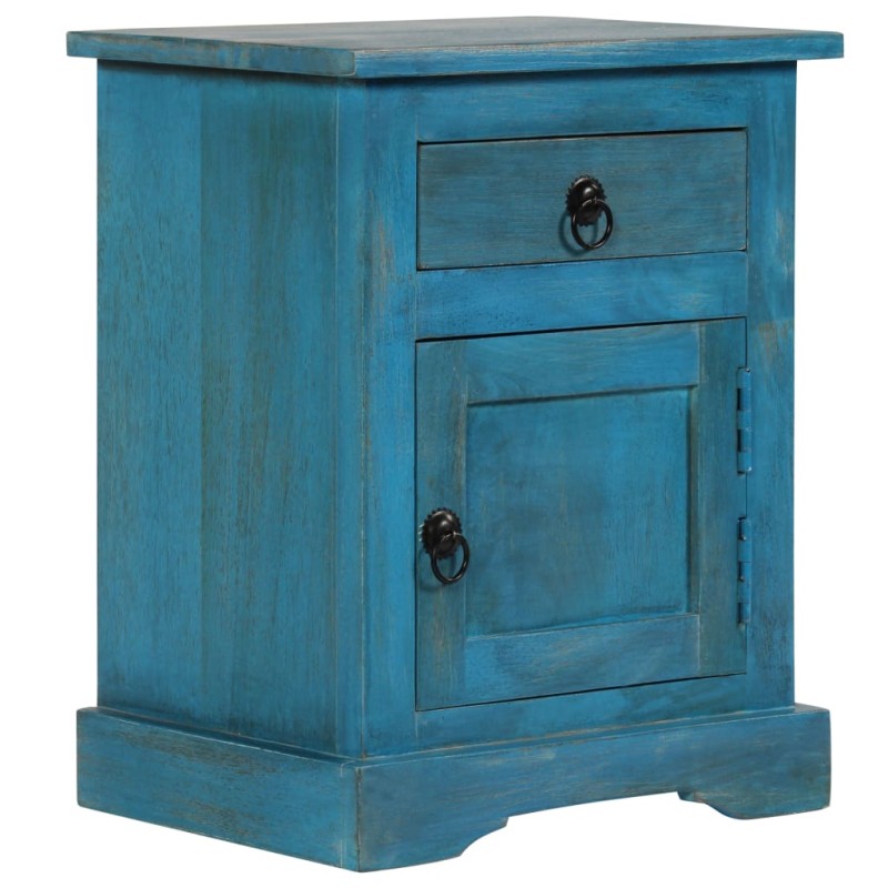 vidaXL Nachttisch Massivholz Mango 40x30x50 cm Blau vidaXL Nachttisch Massivholz Mango 40x30x50 cm Blau