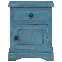 vidaXL Nachttisch Massivholz Mango 40x30x50 cm Blau