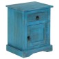 vidaXL Nachttisch Massivholz Mango 40x30x50 cm Blau vidaXL Nachttisch Massivholz Mango 40x30x50 cm Blau