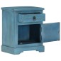 vidaXL Nachttisch Massivholz Mango 40x30x50 cm Blau vidaXL Nachttisch Massivholz Mango 40x30x50 cm Blau