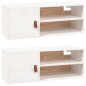 vidaXL Wandschränke 2 Stk. Weiß 80x30x30 cm Massivholz Kiefer vidaXL Wandschränke 2 Stk. Weiß 80x30x30 cm Massivholz Kiefer