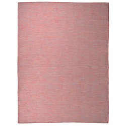 vidaXL Outdoor-Teppich Flachgewebe 120x170 cm Rot