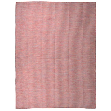 vidaXL Outdoor-Teppich Flachgewebe 120x170 cm Rot