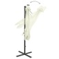 vidaXL Ampelschirm mit LED-Beleuchtung 250 cm Sandweiß vidaXL Ampelschirm mit LED-Beleuchtung 250 cm Sandweiß