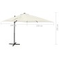 vidaXL Ampelschirm mit LED-Beleuchtung 250 cm Sandweiß vidaXL Ampelschirm mit LED-Beleuchtung 250 cm Sandweiß