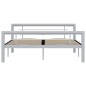 vidaXL Bettgestell Grau und Weiß Metall 140 × 200 cm vidaXL Bettgestell Grau und Weiß Metall 140 × 200 cm