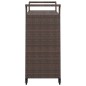 vidaXL Barwagen mit Schublade Braun 100x45x97 cm Poly Rattan vidaXL Barwagen mit Schublade Braun 100x45x97 cm Poly Rattan