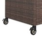 vidaXL Barwagen mit Schublade Braun 100x45x97 cm Poly Rattan vidaXL Barwagen mit Schublade Braun 100x45x97 cm Poly Rattan