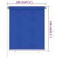 vidaXL Außenrollo 120x140 cm Blau HDPE vidaXL Außenrollo 120x140 cm Blau HDPE