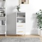 vidaXL Sideboard Hochglanz-Weiß 34,5x34x90 cm Holzwerkstoff vidaXL Sideboard Hochglanz-Weiß 34,5x34x90 cm Holzwerkstoff
