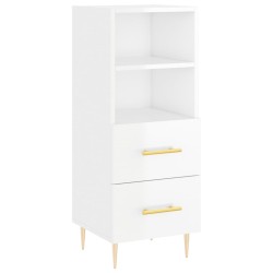 vidaXL Sideboard Hochglanz-Weiß 34,5x34x90 cm Holzwerkstoff