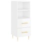 vidaXL Sideboard Hochglanz-Weiß 34,5x34x90 cm Holzwerkstoff vidaXL Sideboard Hochglanz-Weiß 34,5x34x90 cm Holzwerkstoff