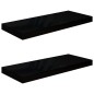 vidaXL Wandregale Schwebend 2 Stk. Hochglanz-Schwarz 60x23,5x3,8cm MDF vidaXL Wandregale Schwebend 2 Stk. Hochglanz-Schwarz 60x23,5x3,8cm MDF
