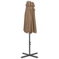 vidaXL Sonnenschirm mit Aluminium-Mast 460x270 cm Taupe vidaXL Sonnenschirm mit Aluminium-Mast 460x270 cm Taupe