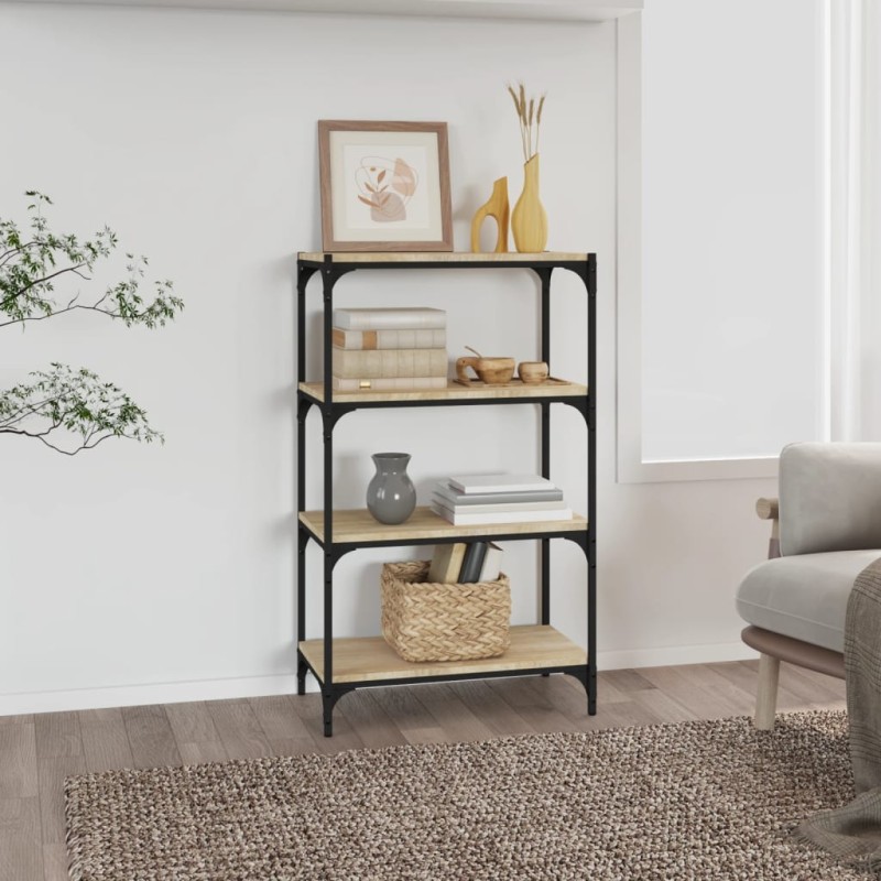 vidaXL Bücherregal Sonoma-Eiche 60x33x100 cm Holzwerkstoff und Stahl vidaXL Bücherregal Sonoma-Eiche 60x33x100 cm Holzwerkstoff und Stahl
