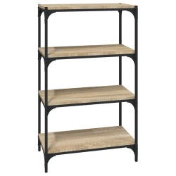 vidaXL Bücherregal Sonoma-Eiche 60x33x100 cm Holzwerkstoff und Stahl