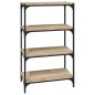 vidaXL Bücherregal Sonoma-Eiche 60x33x100 cm Holzwerkstoff und Stahl vidaXL Bücherregal Sonoma-Eiche 60x33x100 cm Holzwerkstoff und Stahl