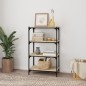 vidaXL Bücherregal Sonoma-Eiche 60x33x100 cm Holzwerkstoff und Stahl vidaXL Bücherregal Sonoma-Eiche 60x33x100 cm Holzwerkstoff und Stahl