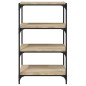 vidaXL Bücherregal Sonoma-Eiche 60x33x100 cm Holzwerkstoff und Stahl vidaXL Bücherregal Sonoma-Eiche 60x33x100 cm Holzwerkstoff und Stahl