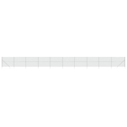Maschendrahtzaun mit Bodenhülsen Silbern 1,8x25 m