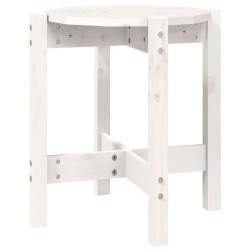 vidaXL Couchtisch Weiß Ø 42,5x45 cm Massivholz Kiefer