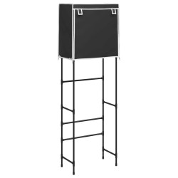 vidaXL Toilettenregal 2 Ablagen Schwarz 56x30x170 cm Eisen