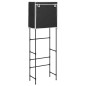 vidaXL Toilettenregal 2 Ablagen Schwarz 56x30x170 cm Eisen vidaXL Toilettenregal 2 Ablagen Schwarz 56x30x170 cm Eisen
