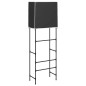 vidaXL Toilettenregal 2 Ablagen Schwarz 56x30x170 cm Eisen vidaXL Toilettenregal 2 Ablagen Schwarz 56x30x170 cm Eisen