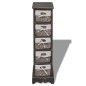 vidaXL Holz-Schränkchen mit 5 Flechtkörben Braun vidaXL Holz-Schränkchen mit 5 Flechtkörben Braun