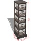 vidaXL Holz-Schränkchen mit 5 Flechtkörben Braun vidaXL Holz-Schränkchen mit 5 Flechtkörben Braun
