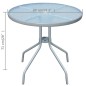 vidaXL Gartentisch 80 x 71 cm Stahl Rund Grau vidaXL Gartentisch 80 x 71 cm Stahl Rund Grau