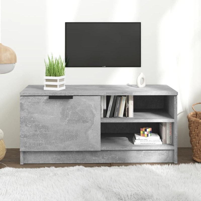vidaXL TV-Schrank Betongrau 80x35x36,5 cm Holzwerkstoff vidaXL TV-Schrank Betongrau 80x35x36,5 cm Holzwerkstoff