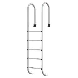 vidaXL Pool-Leiter 54x38x211 cm Edelstahl 304