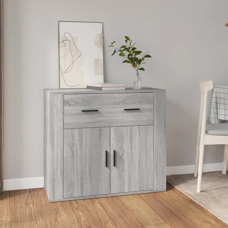 vidaXL Sideboard Grau Sonoma 80x33x70 cm Holzwerkstoff