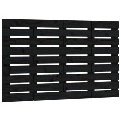 vidaXL Wand-Kopfteil Schwarz 96x3x63 cm Massivholz Kiefer