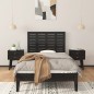 vidaXL Wand-Kopfteil Schwarz 96x3x63 cm Massivholz Kiefer