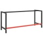 vidaXL Werkbankgestell Mattschwarz und Mattrot 180x57x79 cm Metall vidaXL Werkbankgestell Mattschwarz und Mattrot 180x57x79 cm Metall