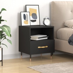 vidaXL Nachttisch Schwarz 40x35x47,5 cm Holzwerkstoff