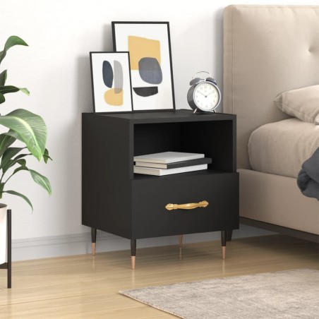 vidaXL Nachttisch Schwarz 40x35x47,5 cm Holzwerkstoff